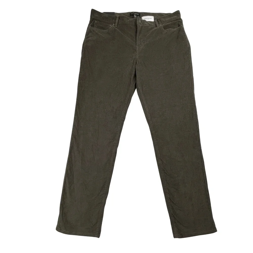 NWT Banana Republic Men's Slim Corduroy Pants‎ 35x30 (37x30) Brown Washwell